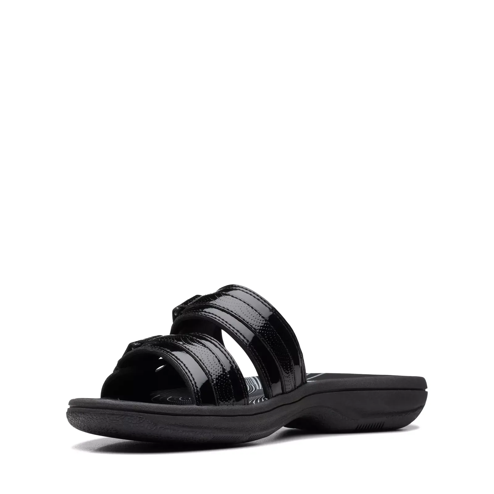 Clarks Women's Breeze Piper Sand Interest | Black Patent