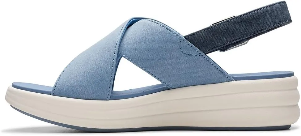 Clarks Women's Casual Wedge Sandal, Denim, 12