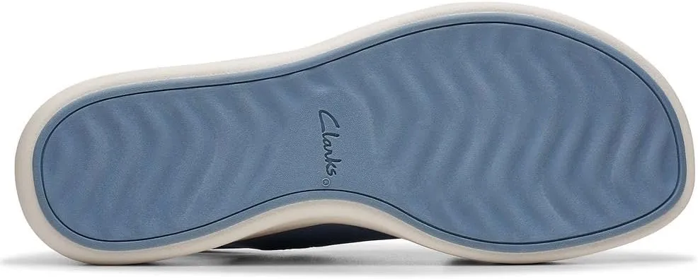 Clarks Women's Casual Wedge Sandal, Denim, 12