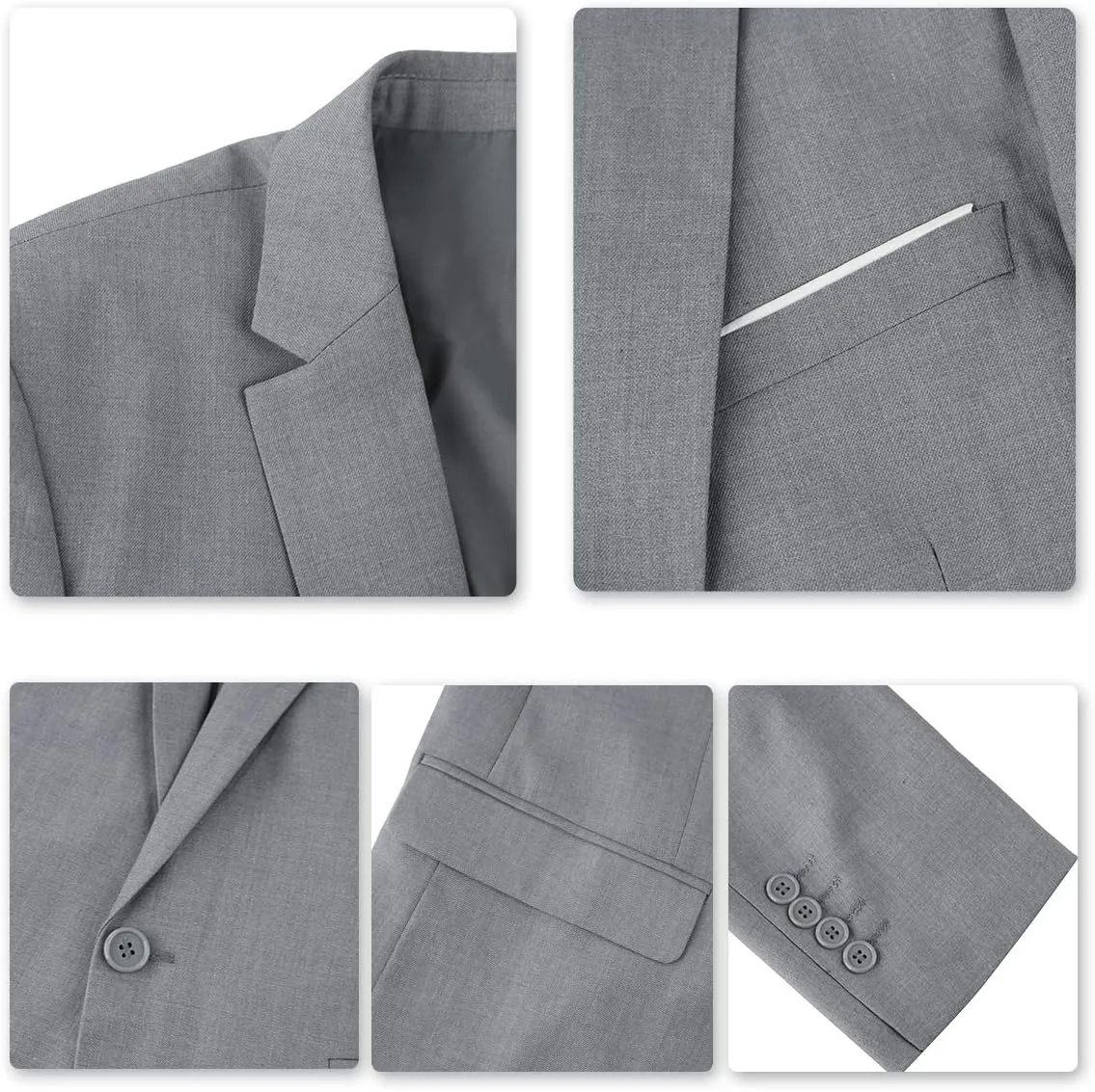 Cloudstyle Men's 2-Piece Suits Slim Fit 2 Button Dress Suit Jacket Blazer & Pants Set