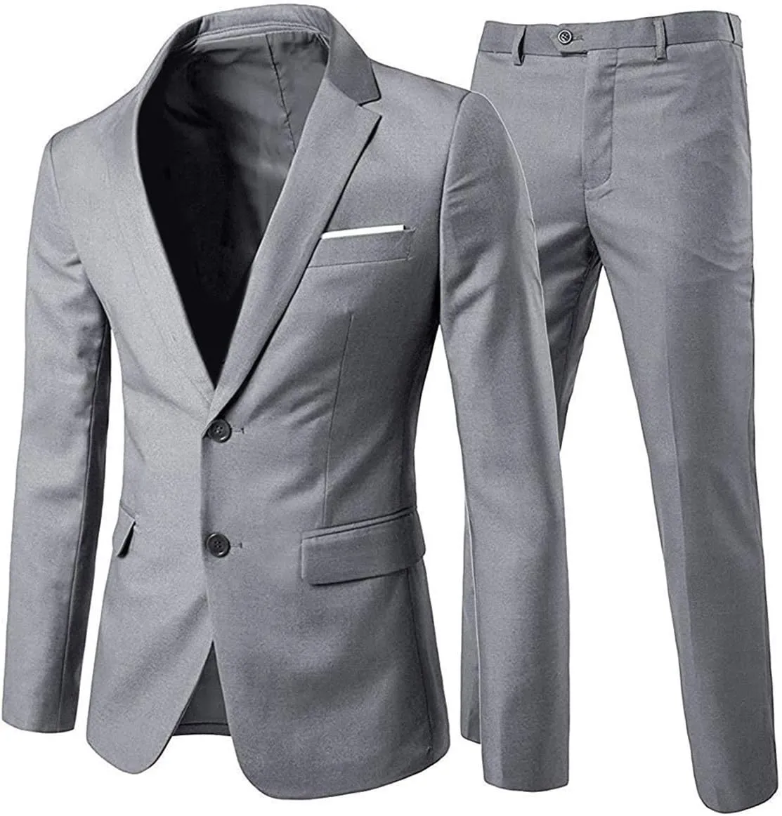 Cloudstyle Men's 2-Piece Suits Slim Fit 2 Button Dress Suit Jacket Blazer & Pants Set