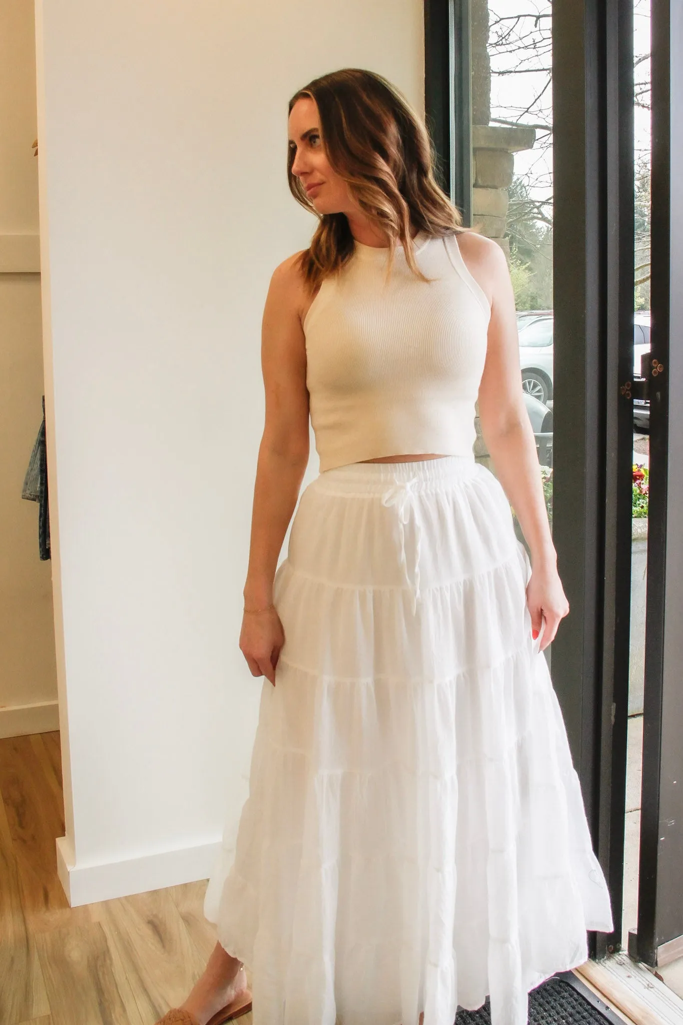Coastal Tiered Maxi Skirt