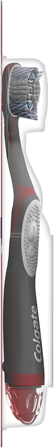Colgate, 360 Optic White Sonic Battery Powered Vibrating Toothbrush Soft, 2 Count