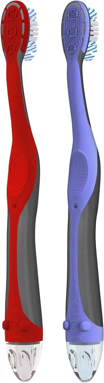 Colgate, 360 Optic White Sonic Battery Powered Vibrating Toothbrush Soft, 2 Count
