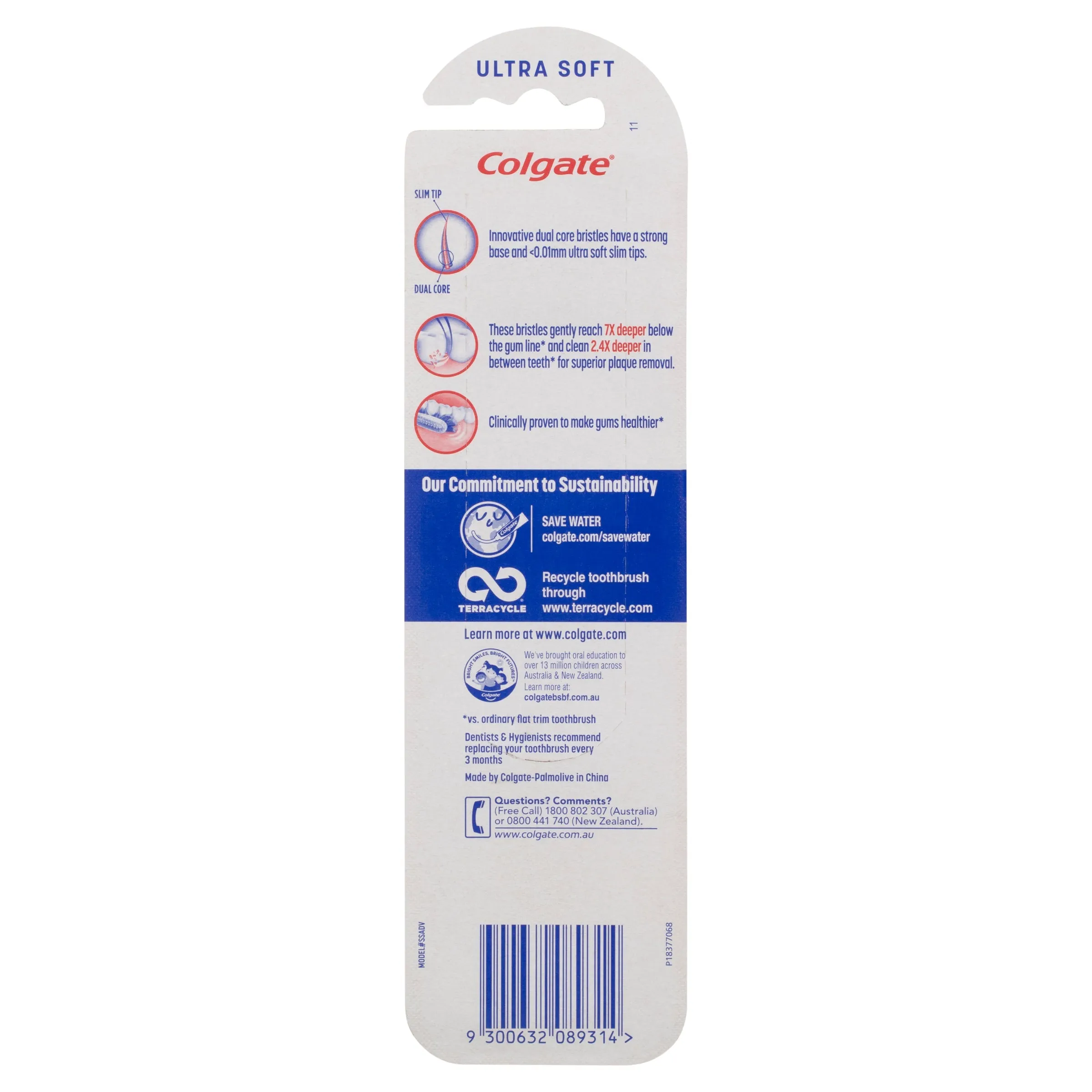 Colgate Slim Soft Advanced Ultra Soft Toothbrush Value 2-Pack