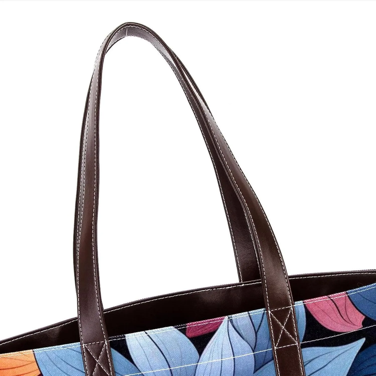 Colorful Petal Flowers-1002 Shoulder Purses for Women Large Soft Washed Leather Purses and Durable Handbags