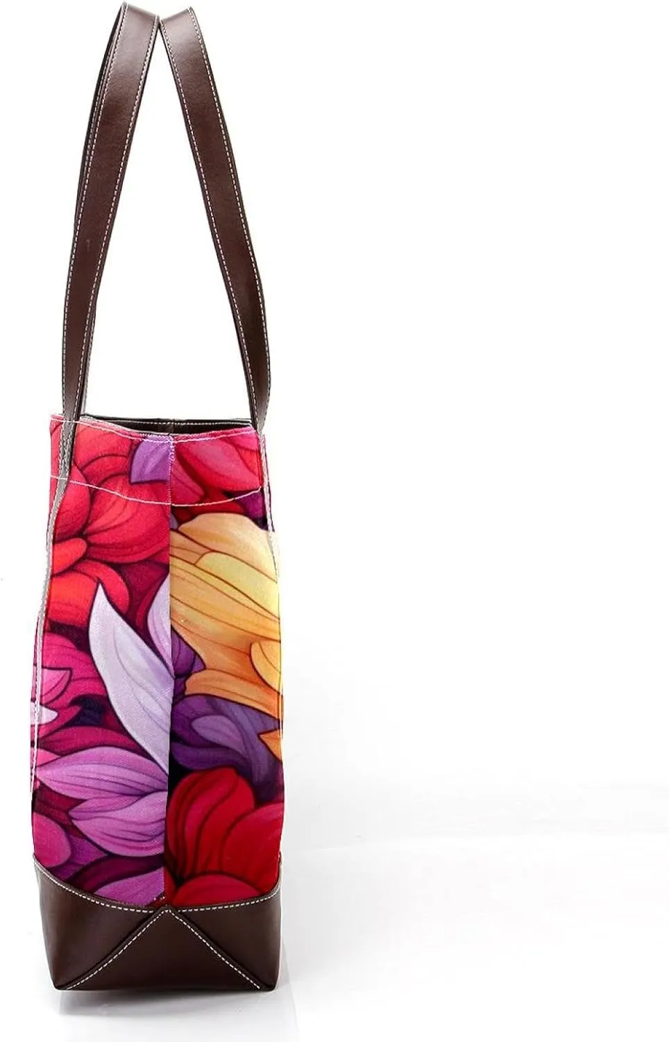 Colorful Petal Flowers-1002 Shoulder Purses for Women Large Soft Washed Leather Purses and Durable Handbags