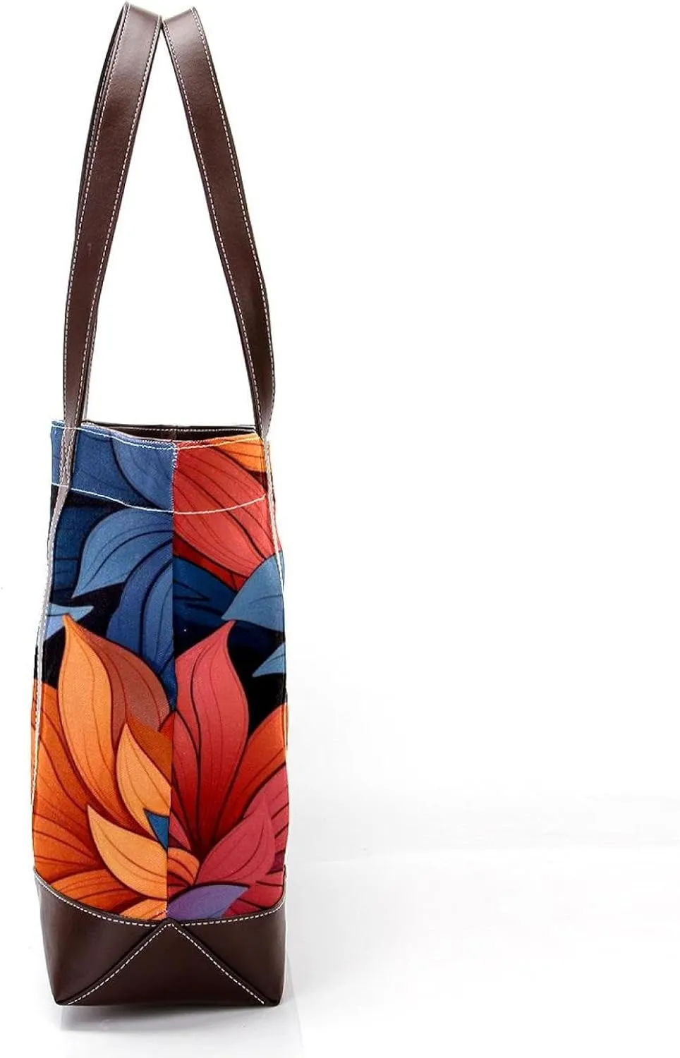 Colorful Petal Flowers-1002 Shoulder Purses for Women Large Soft Washed Leather Purses and Durable Handbags