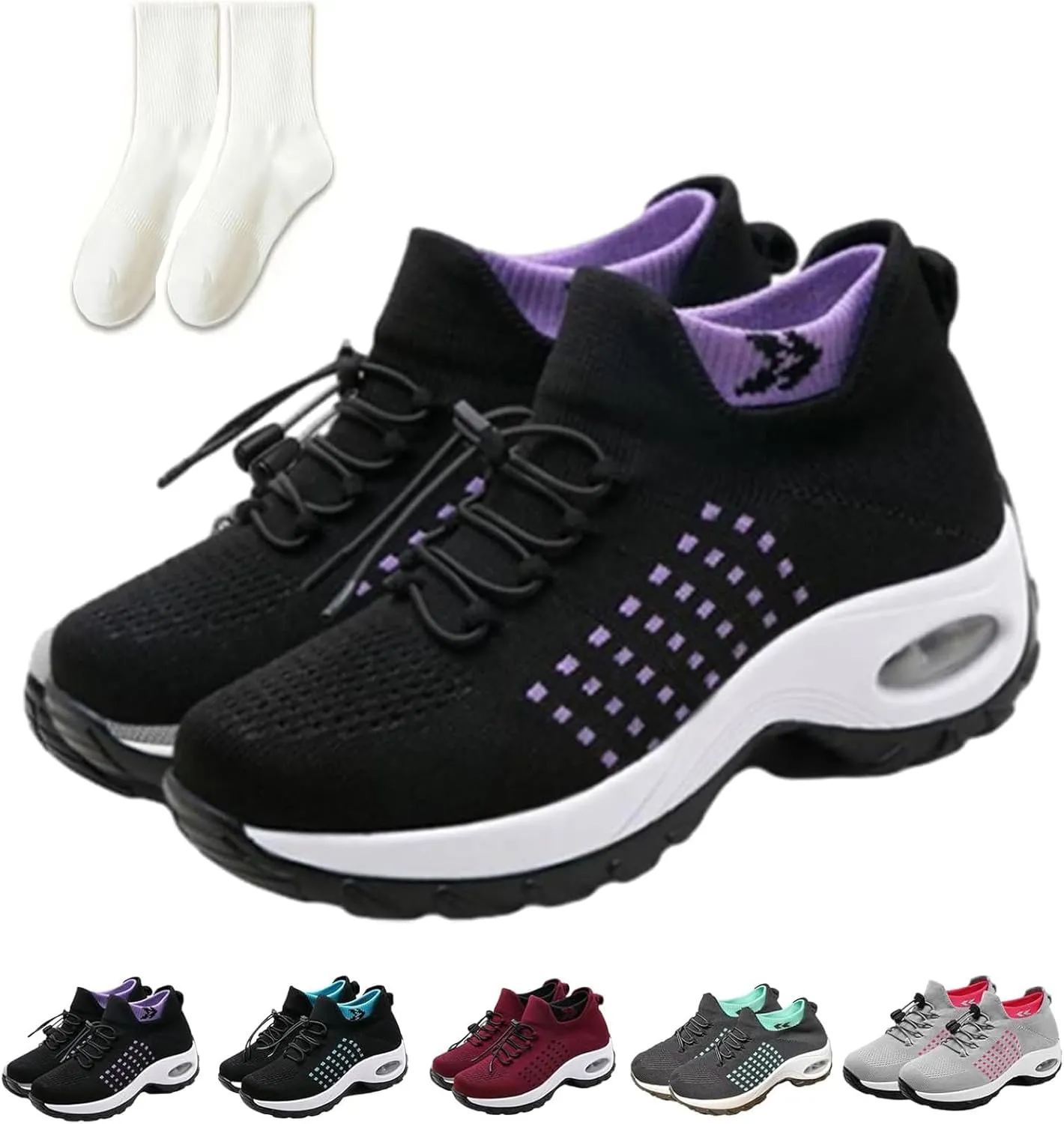 Comfort Wear Orthowear Shoes for Women, Comfortwear Ortho Shoes for Women Plantar Fasciitis, Ortho Stretch Cushion Shoes Air Cushion Slip-On Walking Womens