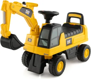 Costzon Ride on Excavator, Licensed Caterpillar Kids Excavator Digger w/Rotatable Digging Bucket, Driver’s Cab, Under-seat Storage, Construction Vehicles for Kids, Ride on Toys for Toddlers 1-3 Gift