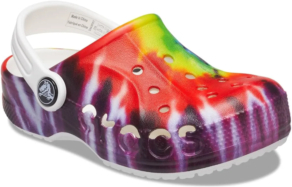 Crocs Unisex-Child Baya Graphic Tie-Dye Clogs