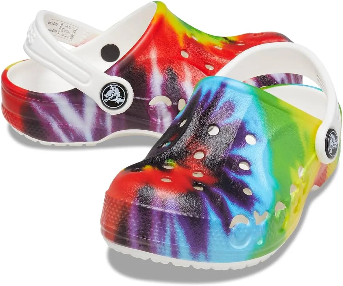 Crocs Unisex-Child Baya Graphic Tie-Dye Clogs