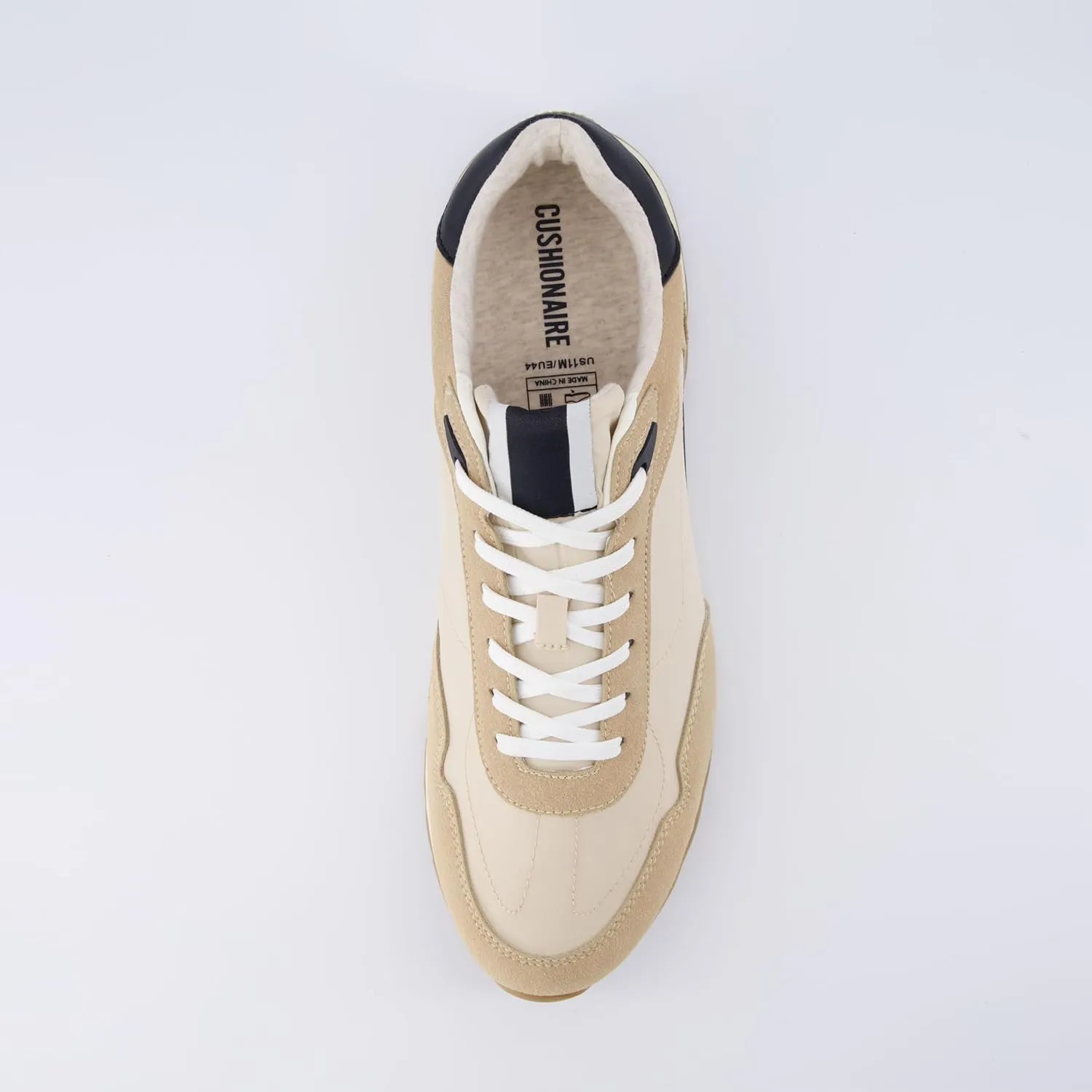 CUSHIONAIRE Men's Crest lace up Sneaker with  Comfort Foam
