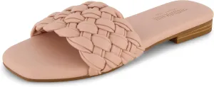 CUSHIONAIRE Women's Fez woven slide sandal  Memory Foam, Wide Widths Available