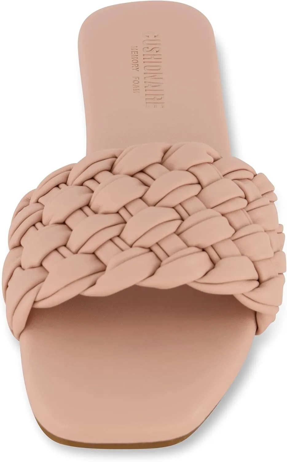 CUSHIONAIRE Women's Fez woven slide sandal  Memory Foam, Wide Widths Available