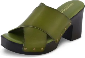 CUSHIONAIRE Women's Kamari Faux Wood Sandal with Memory Foam Padding, Wide Widths Available