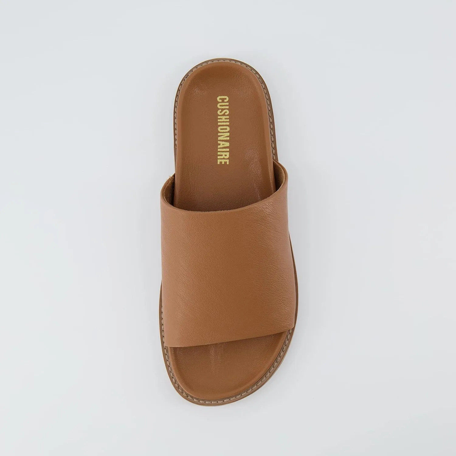 CUSHIONAIRE Women's Nugget one band footbed sandal with  Comfort, Wide Widths Available
