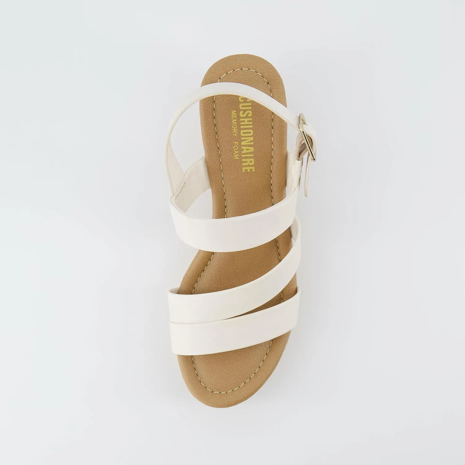 CUSHIONAIRE Women's Russ cork wedge sandal  Memory Foam, Wide Widths Available