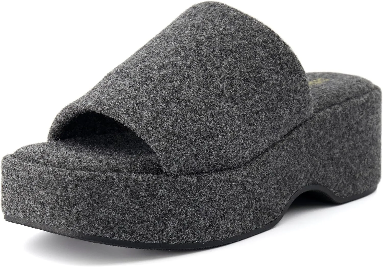 CUSHIONAIRE Women's Spin one band platform sandal with  Memory Foam
