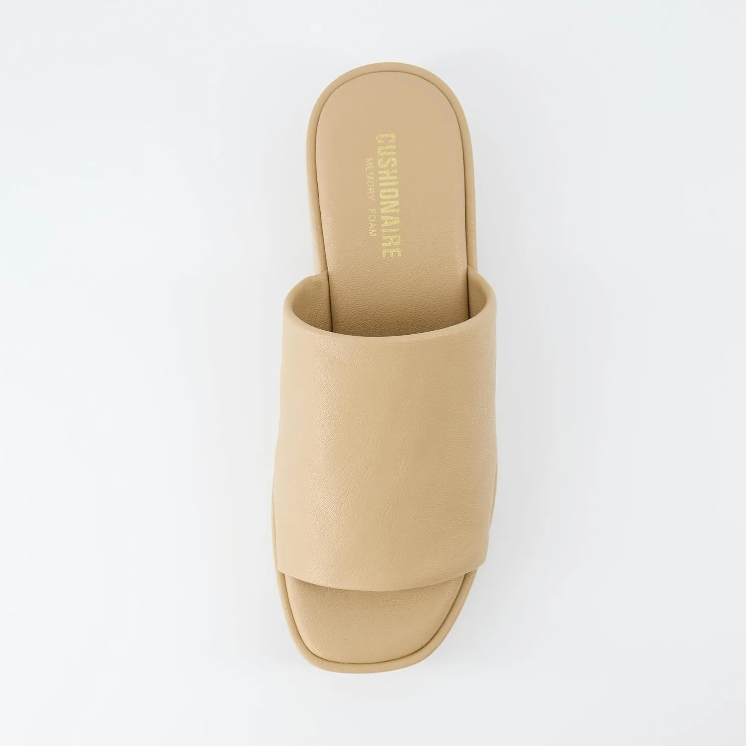 CUSHIONAIRE Women's Spin one band platform sandal with  Memory Foam