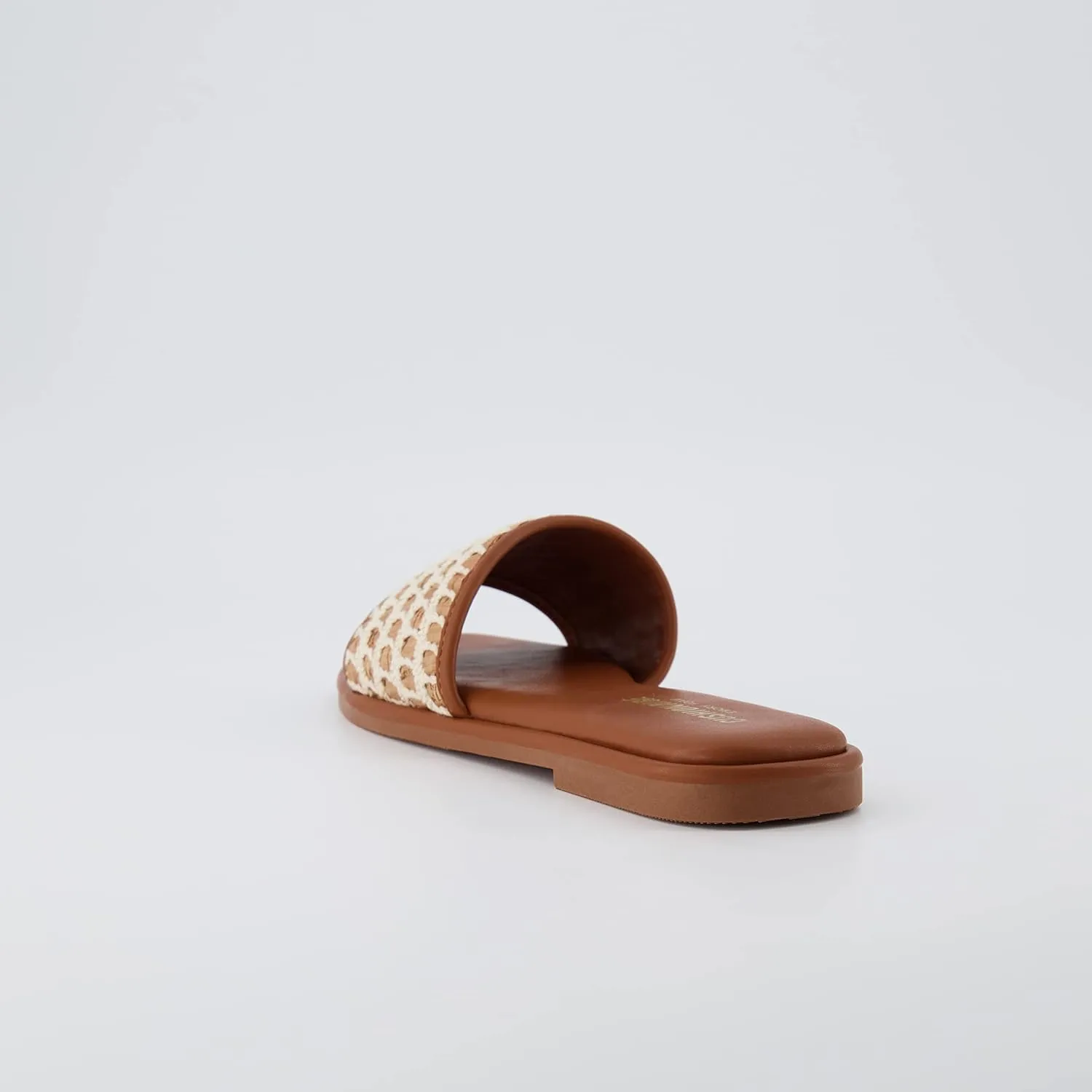 CUSHIONAIRE Women's Taffy crochet cork slide sandal  Memory Foam, Wide Widths Available