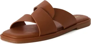 CUSHIONAIRE Women's Tribune slide sandal  Memory Foam, Wide Widths Available