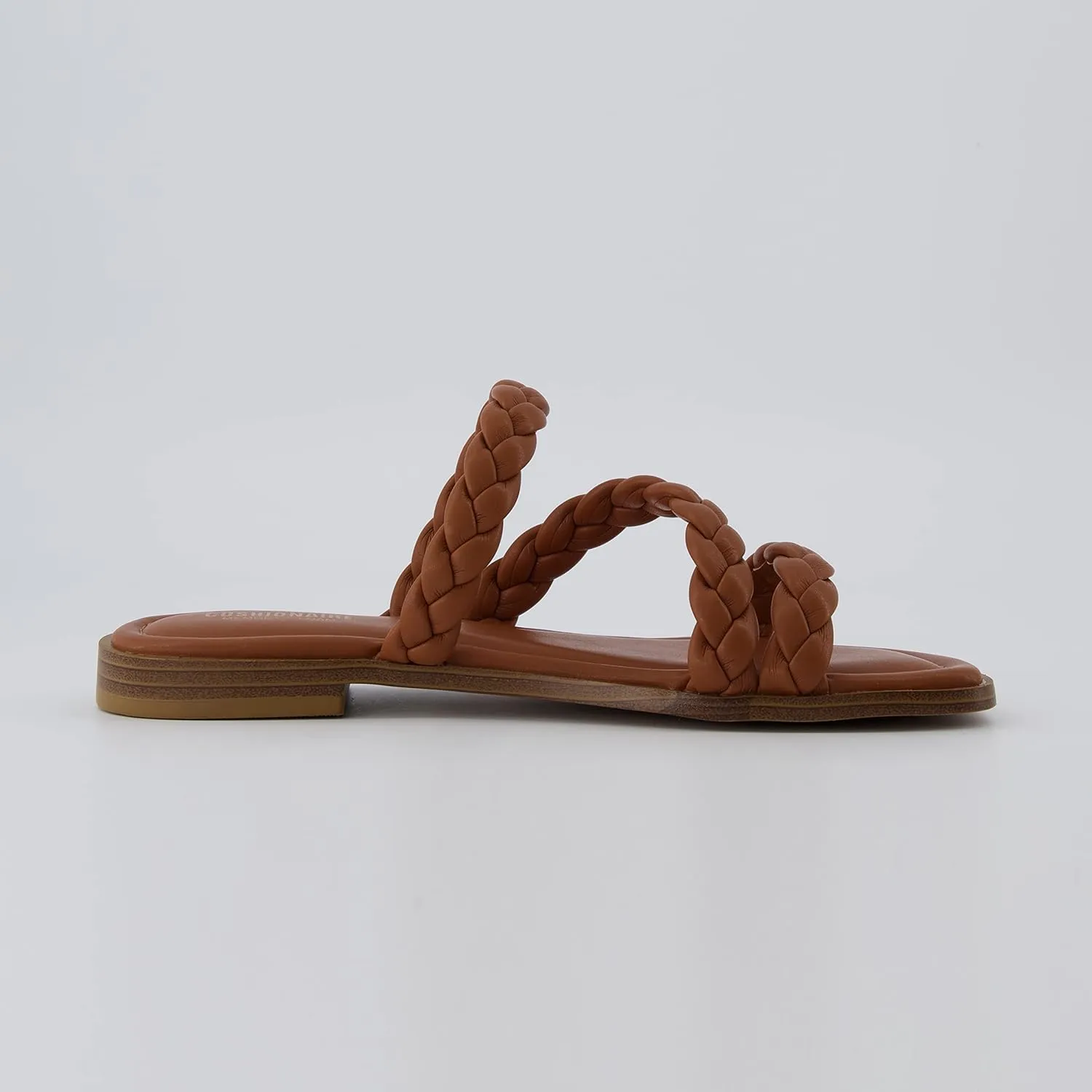 CUSHIONAIRE Women's Venice braided slide sandal  Memory Foam, Wide Widths Available