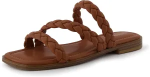 CUSHIONAIRE Women's Venice braided slide sandal  Memory Foam, Wide Widths Available