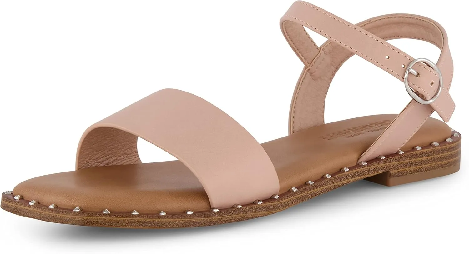 CUSHIONAIRE Women's Verona one band sandal  Memory Foam