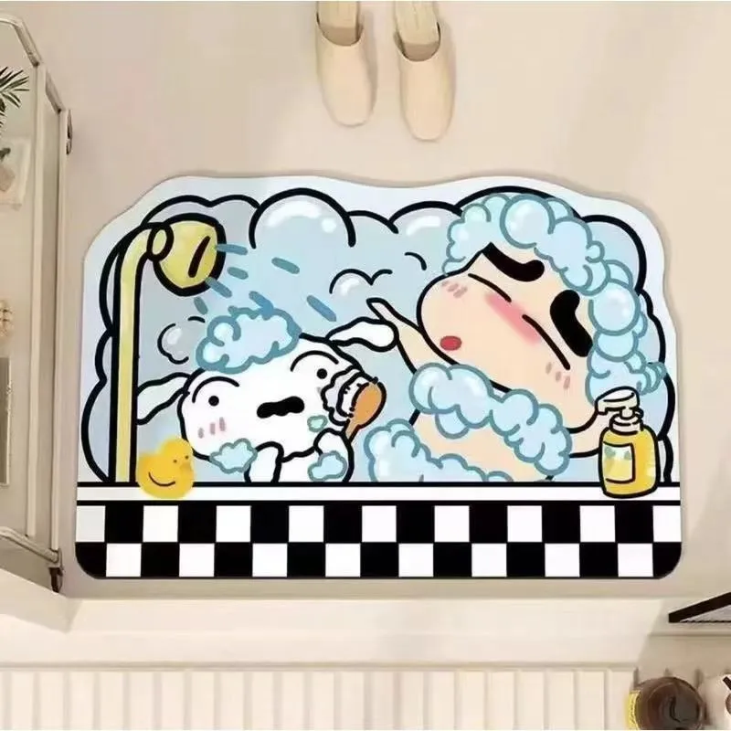 Cute Dog Diatom Mud Bathroom Mat  Quick-Dry & Soft