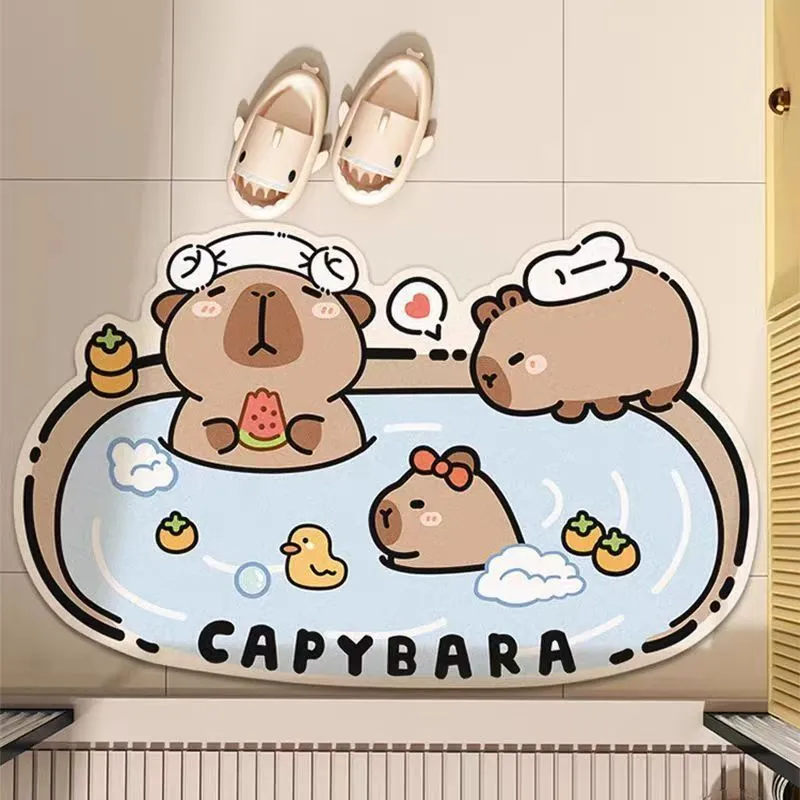 Cute Dog Diatom Mud Bathroom Mat  Quick-Dry & Soft