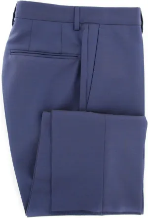 Dark Blue Melange Pants - Slim