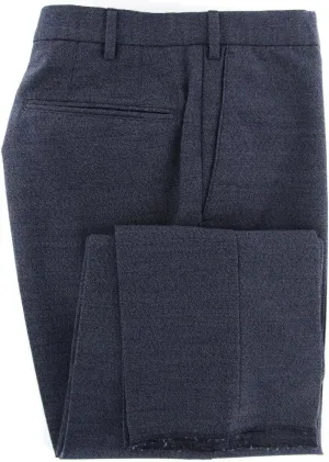 Dark Blue Melange Pants - Slim
