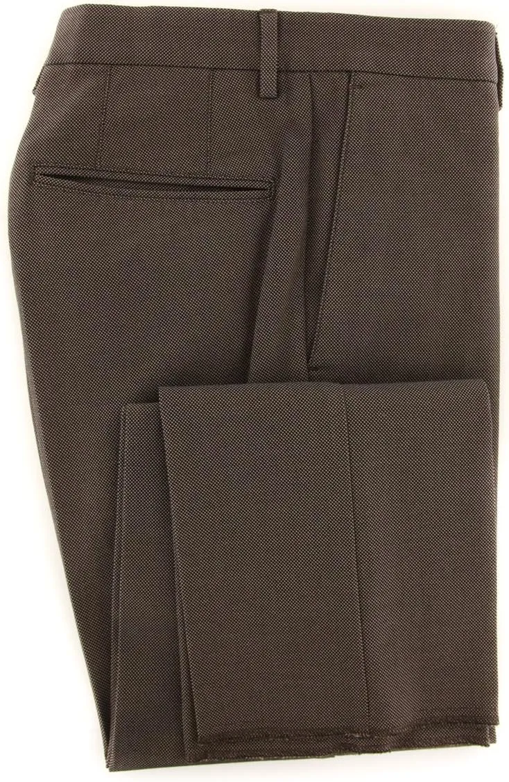 Dark Brown Nail Head Pants - Slim
