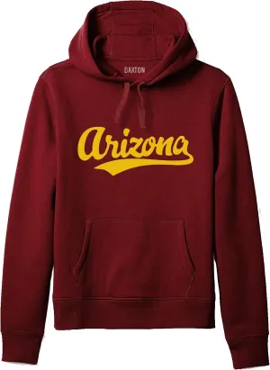 Daxton Adult Unisex Pullover USA Cities State Script Hoodie Fleece Sweatshirt