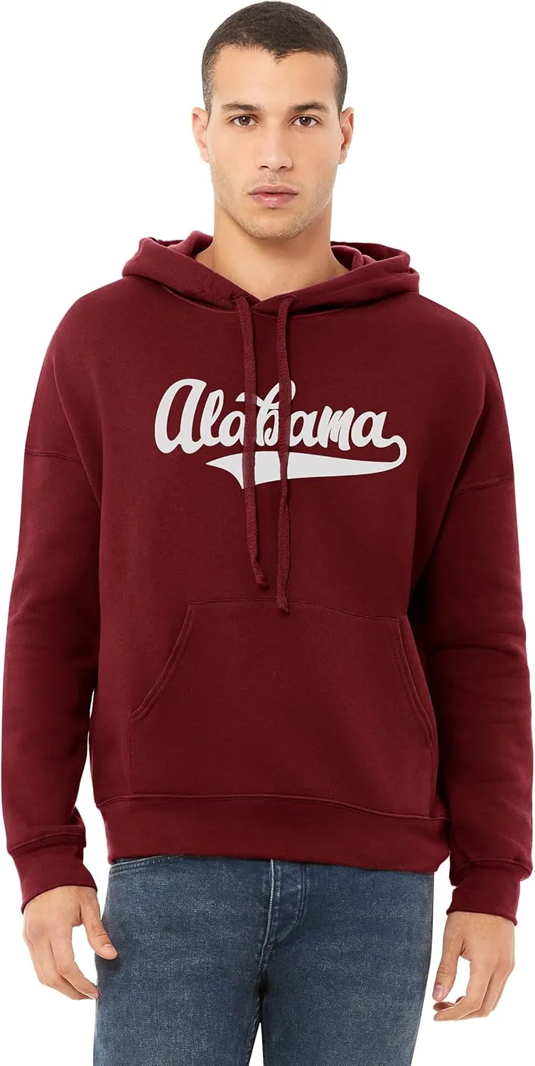 Daxton Adult Unisex Pullover USA Cities State Script Hoodie Fleece Sweatshirt