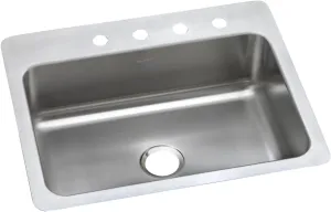 Dayton DSESR127222 Single Bowl Dual Mount Stainless Steel Sink