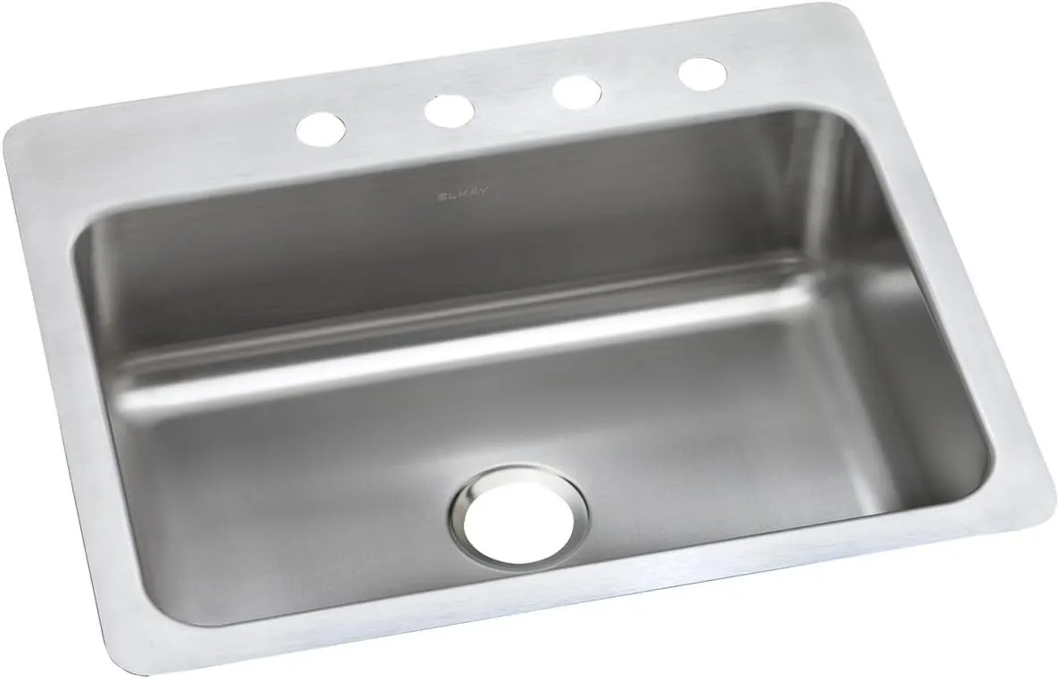 Dayton DSESR127222 Single Bowl Dual Mount Stainless Steel Sink