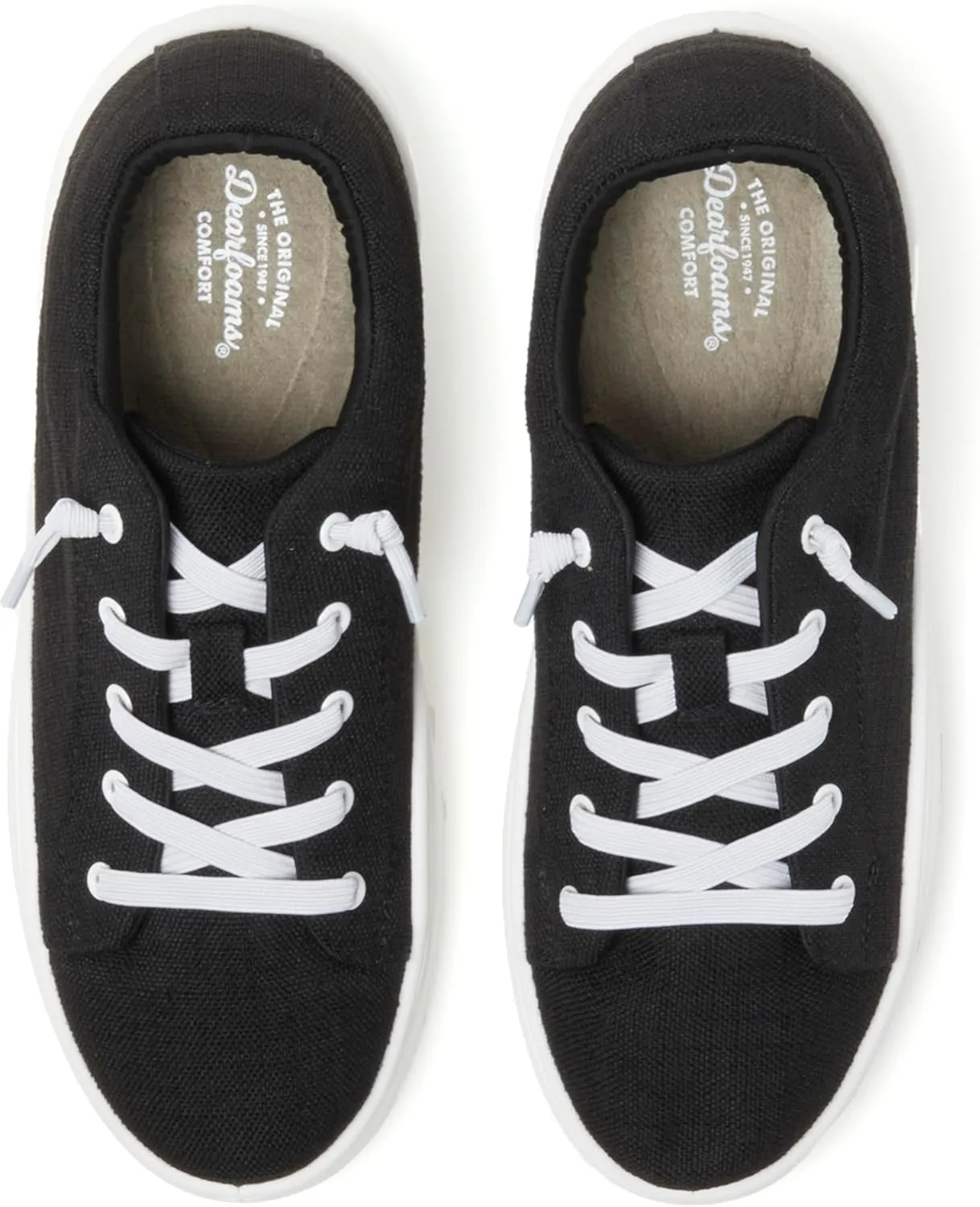 Dearfoams Women's Shoes-Mabel Lightweight Comfortable Easy Slip on Sneaker with Arch Support