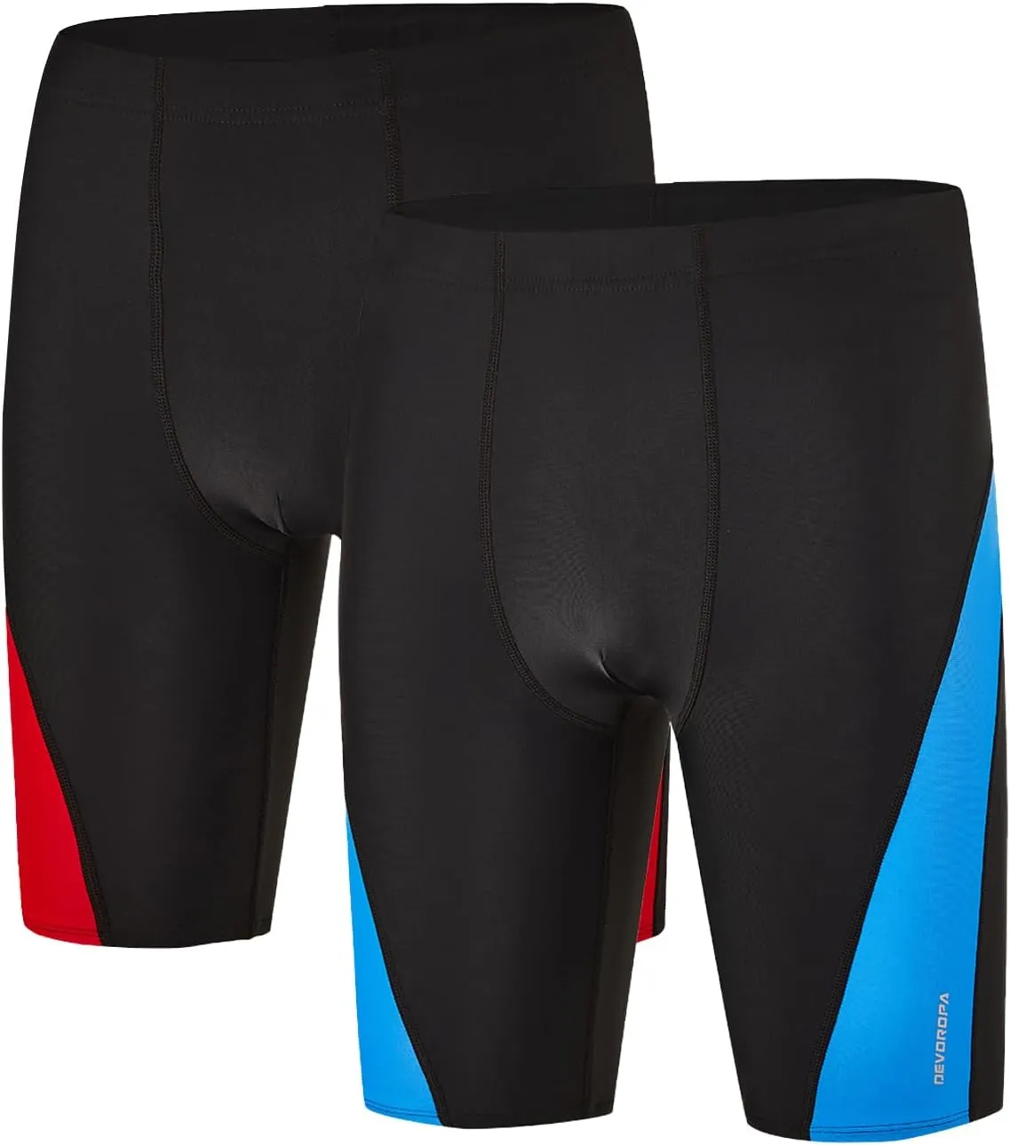 DEVOROPA Boys' Swim Jammers Youth Competitive Swim Team Suit Quick Dry Athletic Swimming Shorts UPF 50 Slim/Regular/Husky Fit