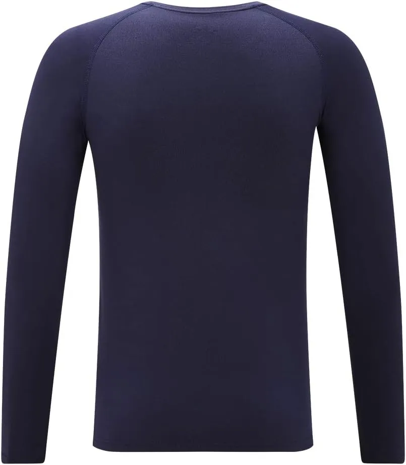 DEVOROPA Youth Boys Compression Thermal Shirt Long Sleeve Fleece Baselayer Soccer Baseball Undershirt