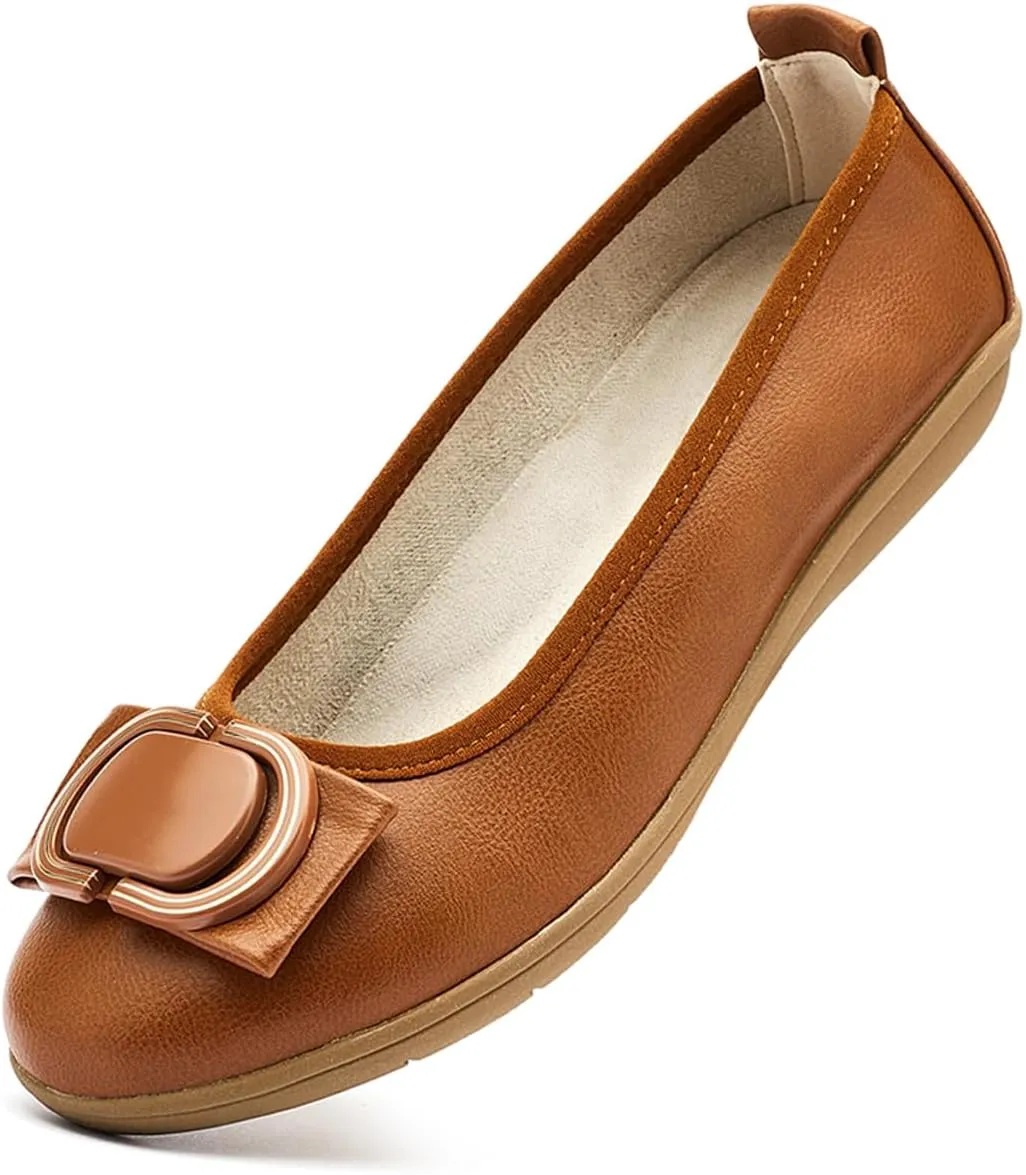 DeYashopin Women's Flats Shoes Non-Slip Ballet Shoes for Dressy Occasions,Walking and Driving Lightweight & Flexible for Comfort