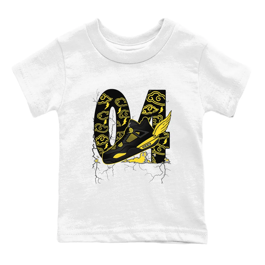 Direct shipping Air SNRT Clouds Kids To Oversized savings Tees Sneaker Thunder The - Jordan 4 Fly