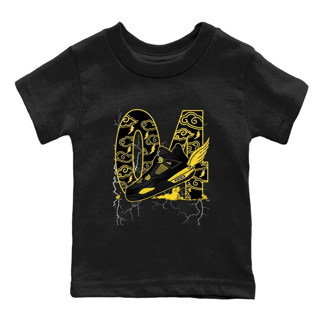 Direct shipping Air SNRT Clouds Kids To Oversized savings Tees Sneaker Thunder The - Jordan 4 Fly