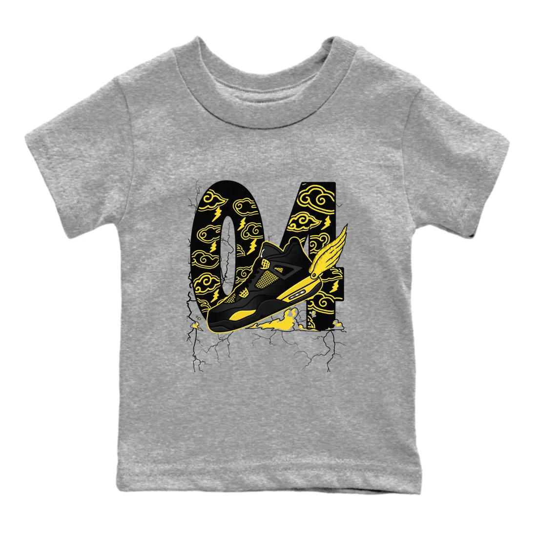 Direct shipping Air SNRT Clouds Kids To Oversized savings Tees Sneaker Thunder The - Jordan 4 Fly
