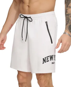 DKNY Men's Stretch Quick Dry Volley UPF 40  Protection Swim Trunk