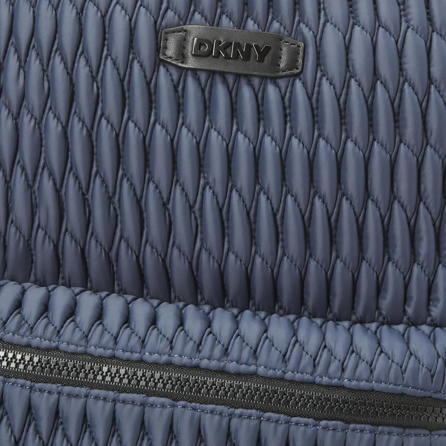 DKNY Women's Mack Quilted Nylon Backpack, Dark Denim, One Size