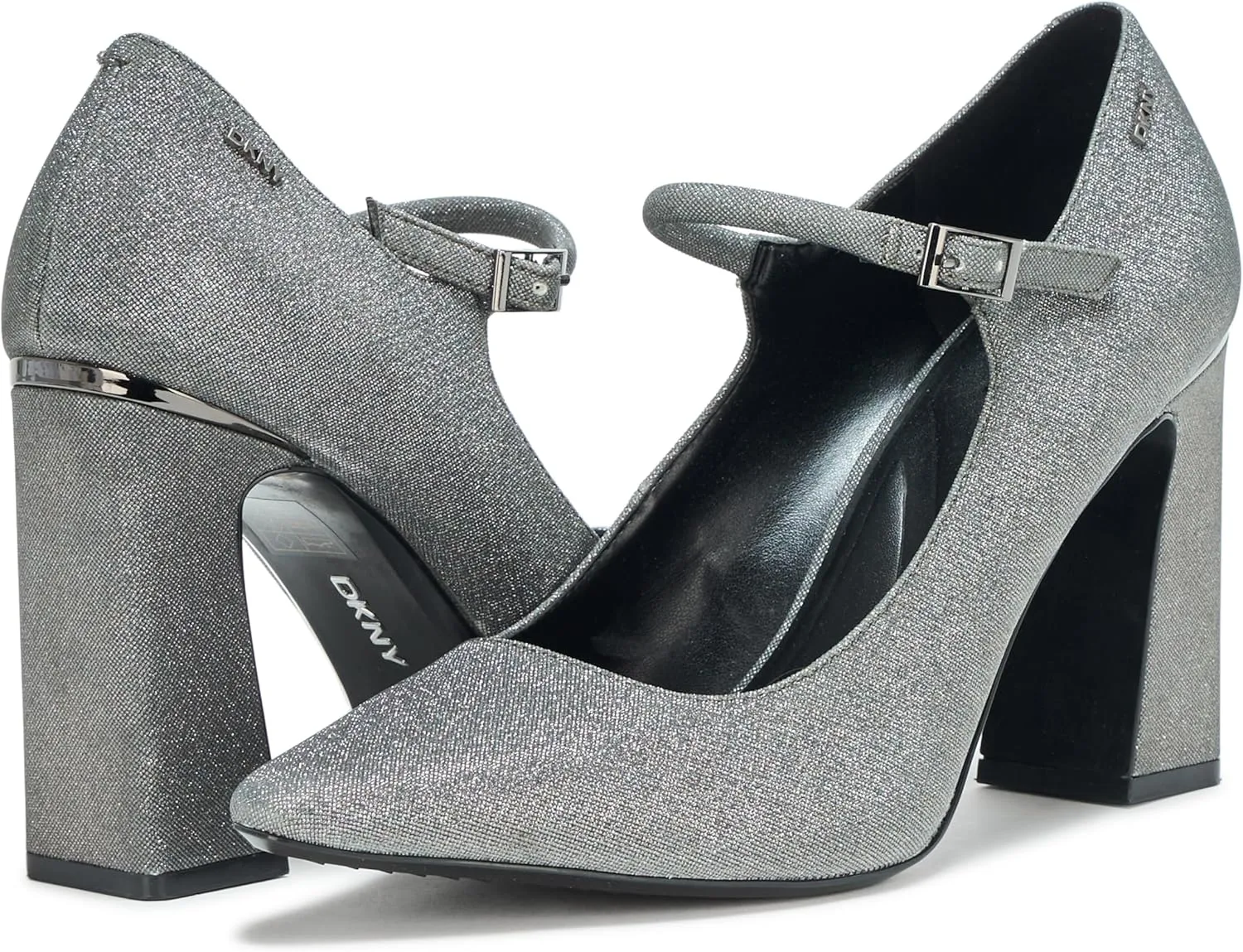 DKNY Women's Spruce Evening Closed Toe Mary Jane Block Heel Heeled Sandal