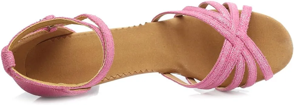 DKZSYIM Women Latin Dance Shoes Ballroom Salsa Tango Practice Performence Party Dancing Shoes,Model 1810-6
