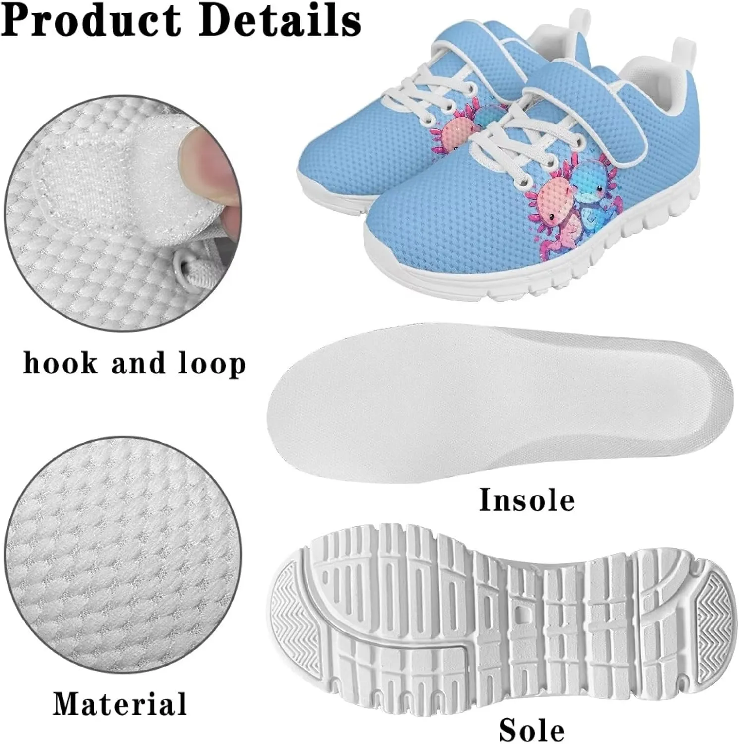 Doojoayie Slip On Shoes for Girls Tennis Shoes Wide Width Sneakers White Sole